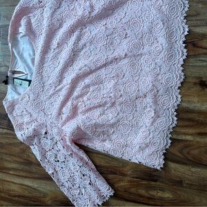 Talbots Soft Pink Lace Blouse